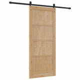 Sliding Door ORKDAL Natural and Black 86 x 198.5 cm 3333734