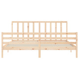 Bed Frame without Mattress 200x200 cm Solid Wood Pine 3193811