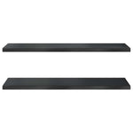 Wall Shelves 2 pcs 100x40x3 cm Black Stainless Steel 30287