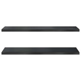 Wall Shelves 2 pcs 100x40x3 cm Black Stainless Steel 30287