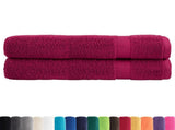 Premium Sauna Towels "SOLUND" 2 pcs Bordeaux 80x200 cm 600 gsm 137218