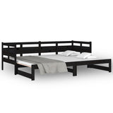 Pull-out Day Bed without Mattress Black 2x cm 820321