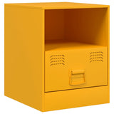 ZNTS Bedside Cabinets 2 pcs Mustard Yellow 34.5x39x44 cm Steel 841758