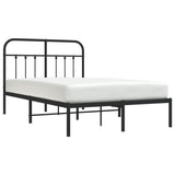 Bed Frame Black Powder-Coated Steel 120x200 cm Bed Frame 352576