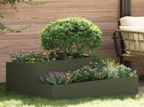 Garden Planter Olive Green 80 x 80 x 50 cm Cold-rolled Steel 873581