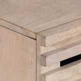 Bedside Cabinet White 50x34x60 cm Solid Wood Mango 377479