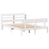 Bed Frame without Mattress White 120x200 cm Solid Wood Pine 3306618