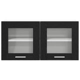 Hanging Cabinet Black Oak and White 80 x 31 x 40 cm 884228