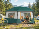 Outsunny Cabin Tent Easy Setup 3000mm Waterproof Camping Tent 4 Person with Carrying Bag Green T3398P554967