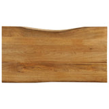 Table Top 120x60x3.8 cm Live Edge Solid Wood Mango 370792