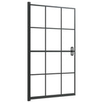 ZNTS Shower Enclosure ESG 80x140 cm Black 150746