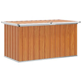 Outdoor Storage Box Wood 129 x 67 x 65 cm Galvanised Steel 42039097