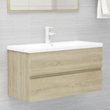 Sink Cabinet with Built-in Basin Sonoma Oak Engineered Wood 3071651