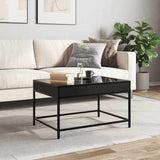 Coffee Table with Infinity LED Black 70x50x41 cm 847682