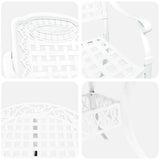 Garden Dining Set 5 pcs White Aluminium 3334686
