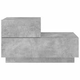 Bedside Cabinet with LED Lights Concrete Grey 70x36x40.5 cm 836780