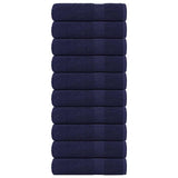 Shower Towels 10 pcs "FROGN" Navy Blue 70x140 cm 100% Cotton 136787