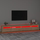 TV Cabinet with LED Lights Sonoma Oak 270x35x40 cm 3152748