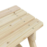 Picnic Table for 4 Kids with Umbrella Solid Wood Fir 3281613