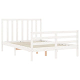 Bed Frame without Mattress White 140x190 cm Solid Wood Pine 3193772