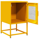 ZNTS Bedside Cabinet Mustard Yellow 36x39x60.5 cm Cold-rolled Steel 853329