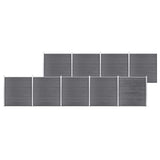 Garden Fence WPC 1564x186 cm Grey 3053232