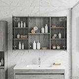 Bathroom Mirror Cabinet Grey Sonoma 100 x 14.5 x 70 cm 889124