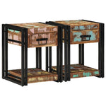 ZNTS Nightstands 2 pcs 40x40x50 cm Solid Reclaimed Wood 4016703
