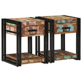ZNTS Nightstands 2 pcs 40x40x50 cm Solid Reclaimed Wood 4016703