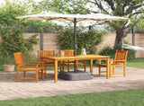 Garden Dining Set 5 pcs Brown Solid Acacia Wood 3375678