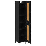 Highboard Black Oak 34.5 x 34 x 180 cm Engineered Wood 3416144
