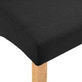 Dining Chairs 2 pcs Black Fabric 249279