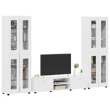 TV Cabinet Set FLORIN 3 pcs High Gloss White Engineered Wood 3397988