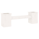Planter Bench White 184.5x39.5x56.5 cm Solid Wood Pine 825171