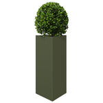 ZNTS Garden Planter Olive Green Triangular 40x34.5x70 cm Steel 851163