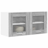 Hanging Cabinet with Door Grey Sonoma and White 80 x 31 x 40 cm 884236