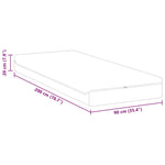 Mattress White and Grey 90 x 200 cm Pocket Spring 4106371