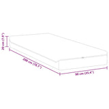 Mattress White and Grey 90 x 200 cm Pocket Spring 4106371