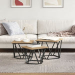 ZNTS Side Tables 3 pcs Artisan Oak Engineered Wood 868284