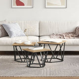 ZNTS Side Tables 3 pcs Artisan Oak Engineered Wood 868284