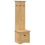 Hallway Cabinet with Drawer BODO Honey Brown 50 x 40 x 156.7 cm 42023476