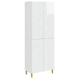 Cabinet Set 2 pcs High Gloss White Engineered Wood 3416704