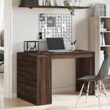 Office Desk Brown Oak 123.5x73.5x75 cm Engineered Wood 847988