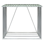 Garden Log Storage Shed Galvanised Steel 163x83x154 cm Green 47089