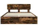 Bed Frame with Drawer Smoked Oak 120 x 190 cm Engineered Wood 3412210