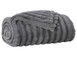 Throw Blanket Dark Grey 270 x 240 cm Fleece 42016832
