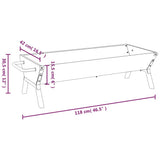 BBQ Tray Silver 118x42x30.5 cm Stainless Steel 319969