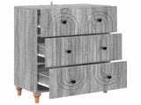 Drawer Cabinet Grey Sonoma 66 x 34.5 x 90 cm Engineered Wood 894151
