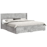 Bed Frame with Storage and Headboard Concrete Grey 180 x 200 cm 3414440