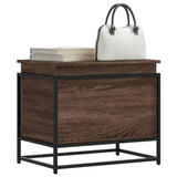 Storage Box with Lid Brown Oak 60x40x51.5 cm Engineered Wood 848798